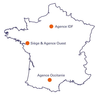 carte localisation agences EXCELIUM